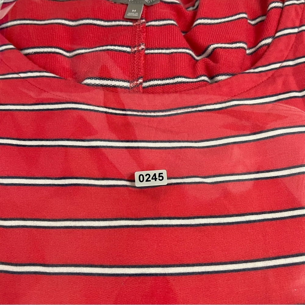 🌸2/$20 T by Talbots Women's Patch Pocket Stripe Dress- Scoop-Neck Size M - Picture 9 of 9